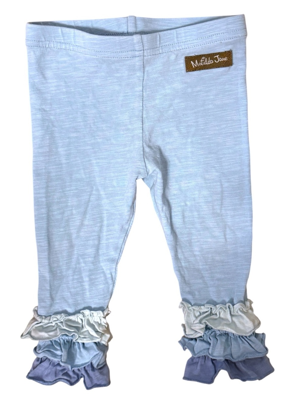 Matilda Jane Girls Blue Triple Ruffle Leggings 6-12 Months